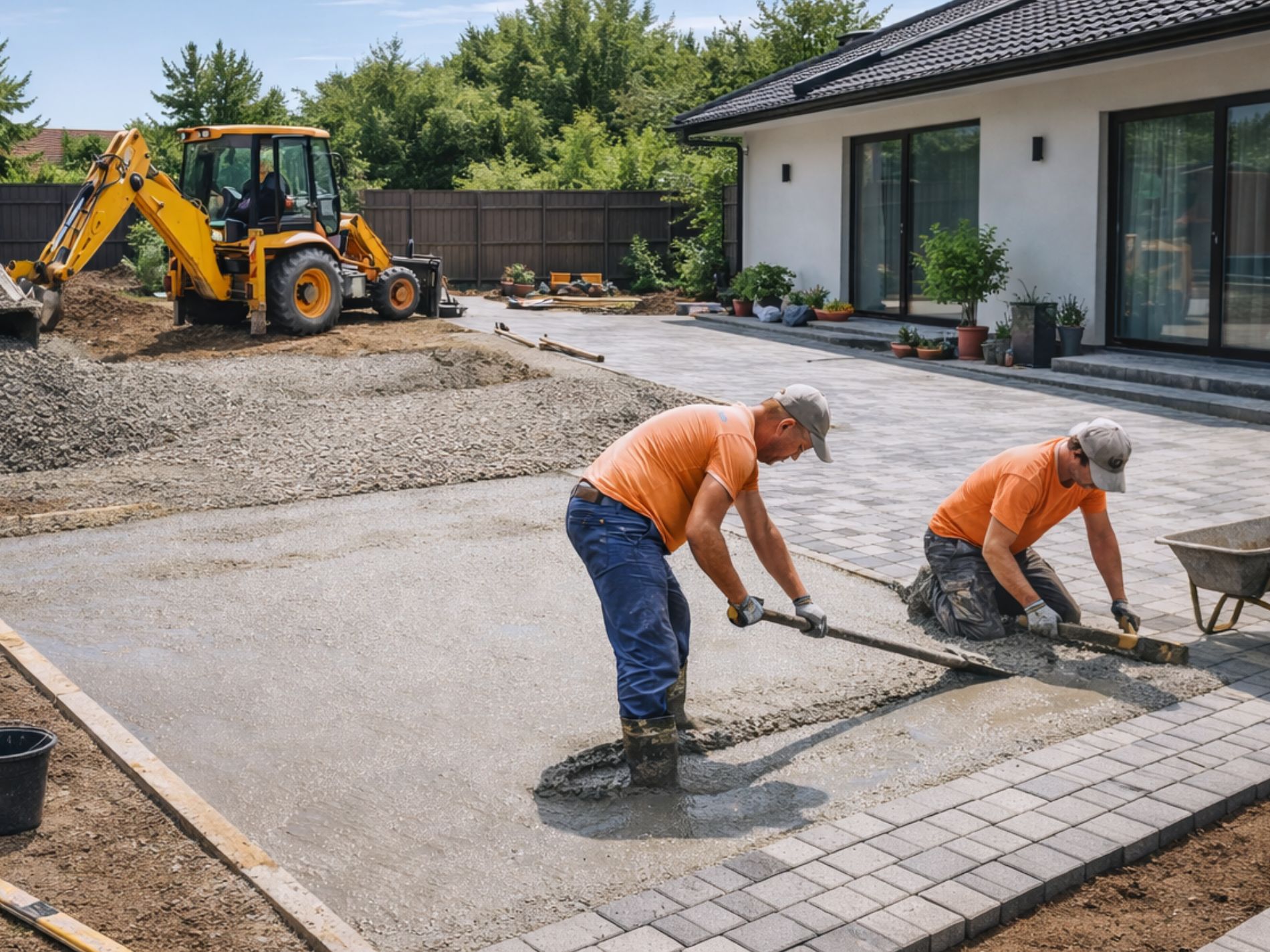 Poplocavanje betoniranje uredjenje dvorista